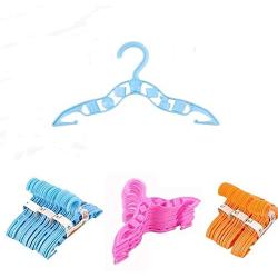 EORTA 30 Pack Baby Clothes Hangers Plastic Nursery Hangers Space Saving Small Clothes Garment Trousers for Infant, Baby, Newborn, Toddlers, Blue, Pink, Orange