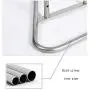 COAT RACK, Office Bedroom Living Room Hanging Bag Clothes Rack, Floor Hanger, Silver, Small Footprint, Thick Tubing, Lightweight and Stable