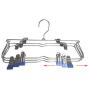 2pcs Random Color Family Heavy Duty 6 Tiers Skirt Pants Clothes Hanger Metal Foldable Organizer