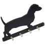 Dachshund Weiner Dog Key Rack Leash Holder Hanger Organizer for Wall - Four Hooks to Hang Dog Leashes - Dachshund Home Decor