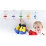 Tibres - Kids Wall Coat Hooks for Girls and Boys for Jackets Clothes Hats Backpacks Robes and Towels - Children Colorful Wall Mounted Hanger Hooks for Use in Nursery Bedroom and Bathroom - Set of 10
