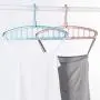 EvaroFly Multipurpose Magic Folding Hanger, Save Space Storage Clothes Hanger, Household Travel Camping -White 3 Pcs