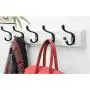 Blooming Flowers Wall Mounted Unit Bamboo Open Shelf 3 Metal Hooks Bathroom Hallway Living Room Kitchen Storage-Coat Hook Rack Wall Mounted Clothes Hanger Bamboo Robe Towel Holde. Hook (Size : D)