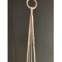 Vintage style macrame plant hanger, vintage pattern plant hanger with wood beads