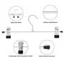 IEOKE Pant Hangers, Skirt Hangers with Clips Metal Trouser Clip Hangers for Heavy Duty Ultra Thin Space Saving (30pack)