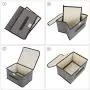 DIMJ Storage Bins 3 Pack Storage Boxes with Lids with Handle Large Fabric Storage Bin Collapsible Storage Cubes for Toy, Books, Closet, Bedroom, Home (Grey)