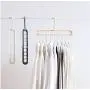 9 Holes Clothes Hanger Plastic Storage Rack Wardrobe Clothing Organizer Coat Hook 10pcs Random Color