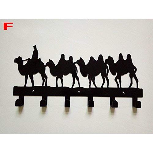 Cartoon Metal Home Wall Decorativefor 6 Hooks Hanger Organizer For Cloth Bag Key
