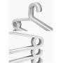 HJYPYJ Magic Clothes Hangers,Multi-Layer Space-Saving Organizer Hangers,Household Multifunction Trouser Hangers, No Glitches/Gray / 10 Pcs