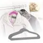 Simplify Extra Wide 21" Velvet Coat, Sturdy, Durable, Heavy Duty, Slim, Huggable, Holds 10lbs per Hanger, 6 Pack Grey