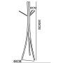 ZEMIN Floor Standing Coat Rack Clothes Hat Stand Hanger Hooks Wood Smooth Stoarge Japanese-Style, (Color : Ash)