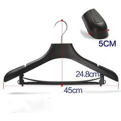 CHAONAO Black Suit Hangers Plastic Non-Slip Wide Shoulder Clothes Hanger for Coats, Jacket, Pants, and Dress Clothes,E,40pcs