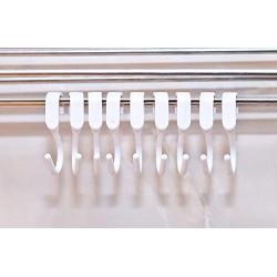 Furnido Plastic S Shape Hooks Portable Small Kitchen Bathroom Hanging Hooks Clothes Towel Bag Hanger Hooks Pack of 10 (White)