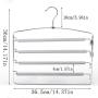 HJYPYJ Magic Hanger,Multifunction Magical Hangers,Stainless Steel + Sponge Trouser Hangers,Space-Saving Organizer Hangers, Not Easily Deformed/Beige / 1 pcs