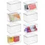 mDesign Plastic Stackable Home, Office Supplies Storage Organizer Bin Boxes with Attached Lid - Holder Container Bin for Note Pads, Gel Pens, Staples, Dry Erase Markers, Tape, 8 Pack - Clear mDesign Plastic Stackable Home, Office Supplies Storage Organizer Bin Boxes with Attached Lid - Holder Container Bin for Note Pads, Gel Pens, Staples, Dry Erase Markers, Tape, 8 Pack - Clear