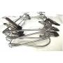 Clothes Hangers Multilayer Skirt Trouser Hanger for Pants Non Slip Metal Hanger Clips 2pcs Random Color with 12 Clips Clothing Storage Rack Holder
