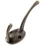 Misszone 10 PCS Dual Coat Hook Single Bronze Wall Mounted Robe Hat Clothes Towel Hanger for Bathroom Kitchen Bedroom (Bronze)