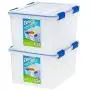 IRIS USA, Inc. WSB-SD Ziploc WeatherShield Storage Box, 44 Quart, Clear, 2 Pack IRIS USA, Inc. WSB-SD Ziploc WeatherShield Storage Box, 44 Quart, Clear, 2 Pack