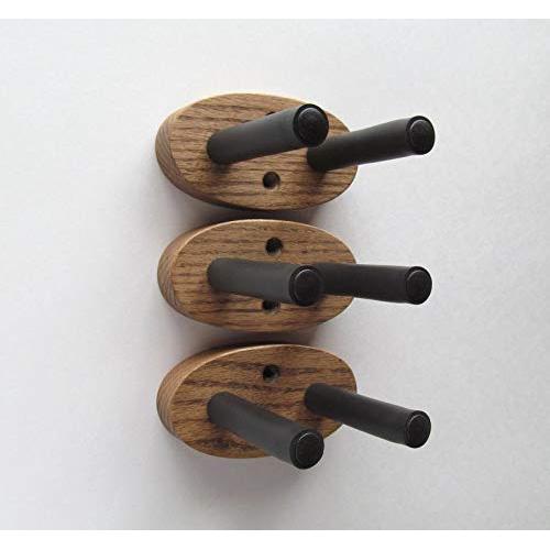 Oak Ukulele Wall Mount Hanger, Hook, Holder, 3 Pack