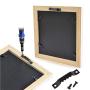 Sawtooth Picture Hangers Heavy Duty Black Oil Painting Picture Photo Frame Sawtooth Hanger with Screws(100 Pack)