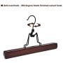 JS HANGER Skirt Hangers Non-Slip Wooden Collection Slack Hangers, Retro Finish, 12-Pack
