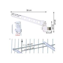 HJYPYJ Magic Hanger,Wall-Mounted PP Folding Hanger,Easy Installation Organizer Space-Saving Hanger,Bearing 5Kg Durable/White / 1 pcs