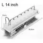 White Pull Out Clothes Hanger Rail/Clothing Damped Sliding Rail/Extendable Organizer Rack for Depth 14inch,18inch Wardrobe (Size : 121235.8cm)