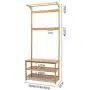 Floor Standing Hat and Coat Rack Clothes Hat Tree Stand Hanger Simple Hall Shoe Rack Combination Living Room GAOFENG (Color : Natural, Size : 90cm) Floor Standing Hat and Coat Rack Clothes Hat Tree Stand Hanger Simple Hall Shoe Rack Combination Living Room GAOFENG (Color : Natural, Size : 90cm)