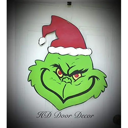 Grinch door hanger wreath christmas door decorations Grinch door hanger wreath christmas door decorations