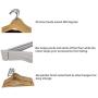 Pillowtex Wood Suit Clothes Closet Hanger w/Bar - Set of 20 Walnut Finish Hangers
