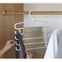 HJYPYJ Magic Hanger,Multi-Layer Multi-Functional Hanger Pants,Plastic Seamless Storage Artifact,Space-Saving Hanger Organizer Not Easy to Fall Off/White / 37.5x33.5cm