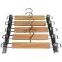 Portable 10Pc Multifunction Skirt Clip Solid Wood Clothes Hanger Pants Folder Anti-Skid Trousers Rack Portable 10Pc Multifunction Skirt Clip Solid Wood Clothes Hanger Pants Folder Anti-Skid Trousers Rack