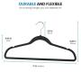 Rubber Coated Plastic Hangers, 25pk Non Slip Plastic Coat Hangers, Strong & Durable, Ultra Slim Space Saving, 360° Swivel Hook, Anti Slip Rubber Hanger, Rubberized Hanger, Shed-Free/Non Velvet Hangers