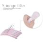 Miyare 5 Pack Satin Padded Hangers,Silk Clothes Rack Sponge Clothes Rack Home Hotel (Pink)