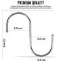 30 Pack S Hooks Heavy Duty - Stainless Steel S Hooks for Hanging Pots and Pans, S Shaped Hooks for Clothes, Plants, Kitchen Utensils, 3.3 inches