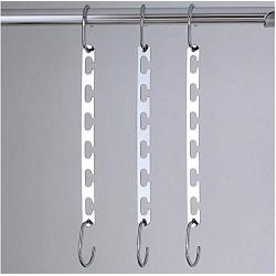 5pcs 6 Hole Shirts Clothes Hanger Holders Multifuction Save Space Non-Slip Clothing Organizer Practical Racks Hangers for Clothes