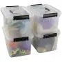 Begale 5 Quart Plastic Small Storage Container, Clear Latch Boxes with Latches, 4-Pack Begale 5 Quart Plastic Small Storage Container, Clear Latch Boxes with Latches, 4-Pack
