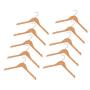 dailymall 20 Pieces Kids Baby Toddler Wooden Hangers Clothes Coat Hangers Non-Slip Bar