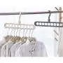 TOOGOO Multi-Port Support Circle Clothes Hanger Clothes Drying Rack Multifunction Plastic Hangers Storage Racks Gray