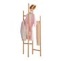 BAOYOUNI Foldable Coat Garment Rack Hall Tree Indoor Entryway Standing Laundry Clothes Hats Bags Hanger Corner Shelves Space Saver, Adjustable Feet (Wood Color) BAOYOUNI Foldable Coat Garment Rack Hall Tree Indoor Entryway Standing Laundry Clothes Hats Bags Hanger Corner Shelves Space Saver, Adjustable Feet (Wood Color)