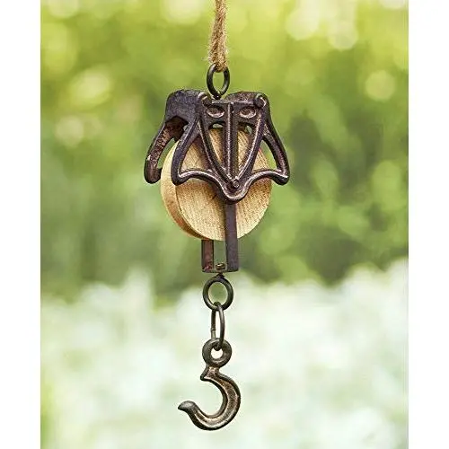 Rustic Pulley Hook Plant Hanger