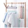 Multi-Port Support Circle Clothes Hanger Clothes Drying Racks Multifunction Plastic Scarf Clothes Hanger Hangers Storage Rack 10pcs Random Color