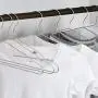 PeiQiH Wire Hangers Clothes Hangers, Lightweight Ultra Thin Not-Slip Notched Space Saving Durable Adult Hangers for Shirt Skirt Posterior Coats-30 Pack 42x20cmx4mm