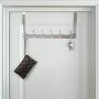 Dseap Over The Door Hook Hanger, Over The Door Towel Rack, for Coat Clothes Hat Towel Bathroom, Chromed