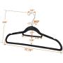 ZENY Premium Velvet Suit Hangers 100 Pack Non Slip Black Clothes Hanger Hook 360 Swivel Ultra Thin