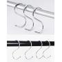 BYFU 42 Pack Stainless Steel S Hooks, Heavy Duty S Shaped Hooks for Utensils Clothes Bags Towels Plants (Medium)