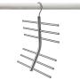 Lynk Hanging Tiered Scarf Holder - Closet Hanger -  Organizer Rack  - Platinum