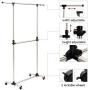 SUNPACE Garment Rack Rolling Metal Free Standing Clothes Rack Stand Portable Hanging for Clothes,Jacket,Shirt,Long Dress