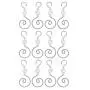 Beaded Christmas Tree Hooks Ornament Hangers Swirled Acrylic Crystal Decoration Pack of 12