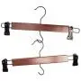 Tidy Living (12 Pack Wood Hangers with Clips Wooden Hangers Cherry Clothes Pants Hanger for Closet
